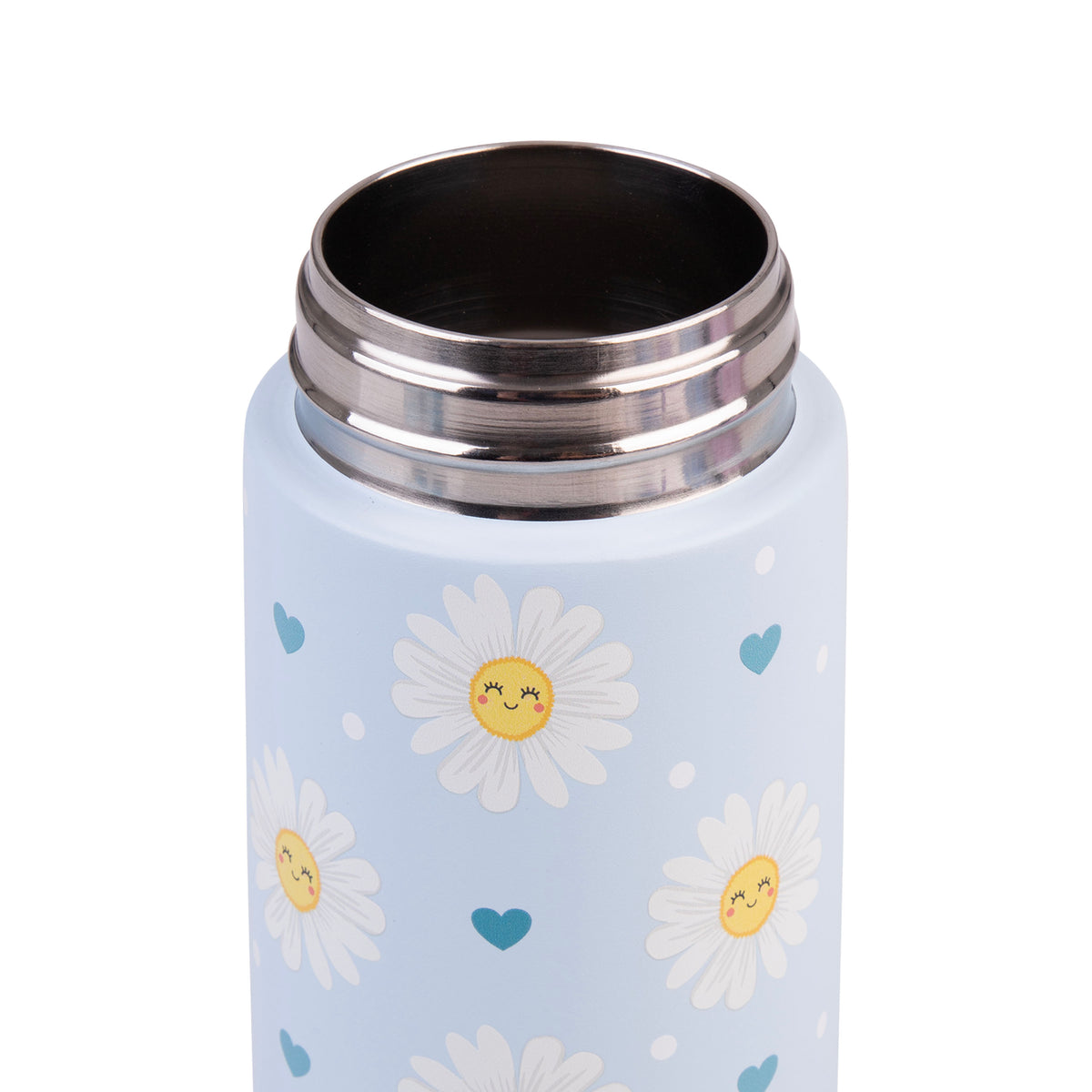 OASIS STAINLESS STEEL DOUBLE WALL INSULATED KID'S DRINK BOTTLE W/ SIPPER 550ML - Daydream Daisies