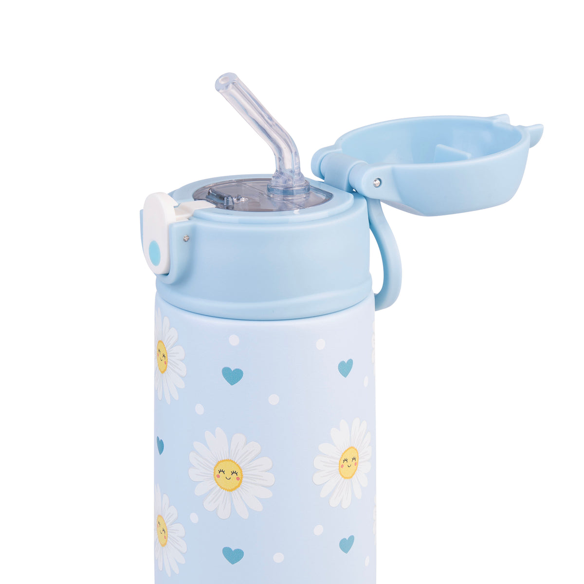 OASIS STAINLESS STEEL DOUBLE WALL INSULATED KID'S DRINK BOTTLE W/ SIPPER 550ML - Daydream Daisies
