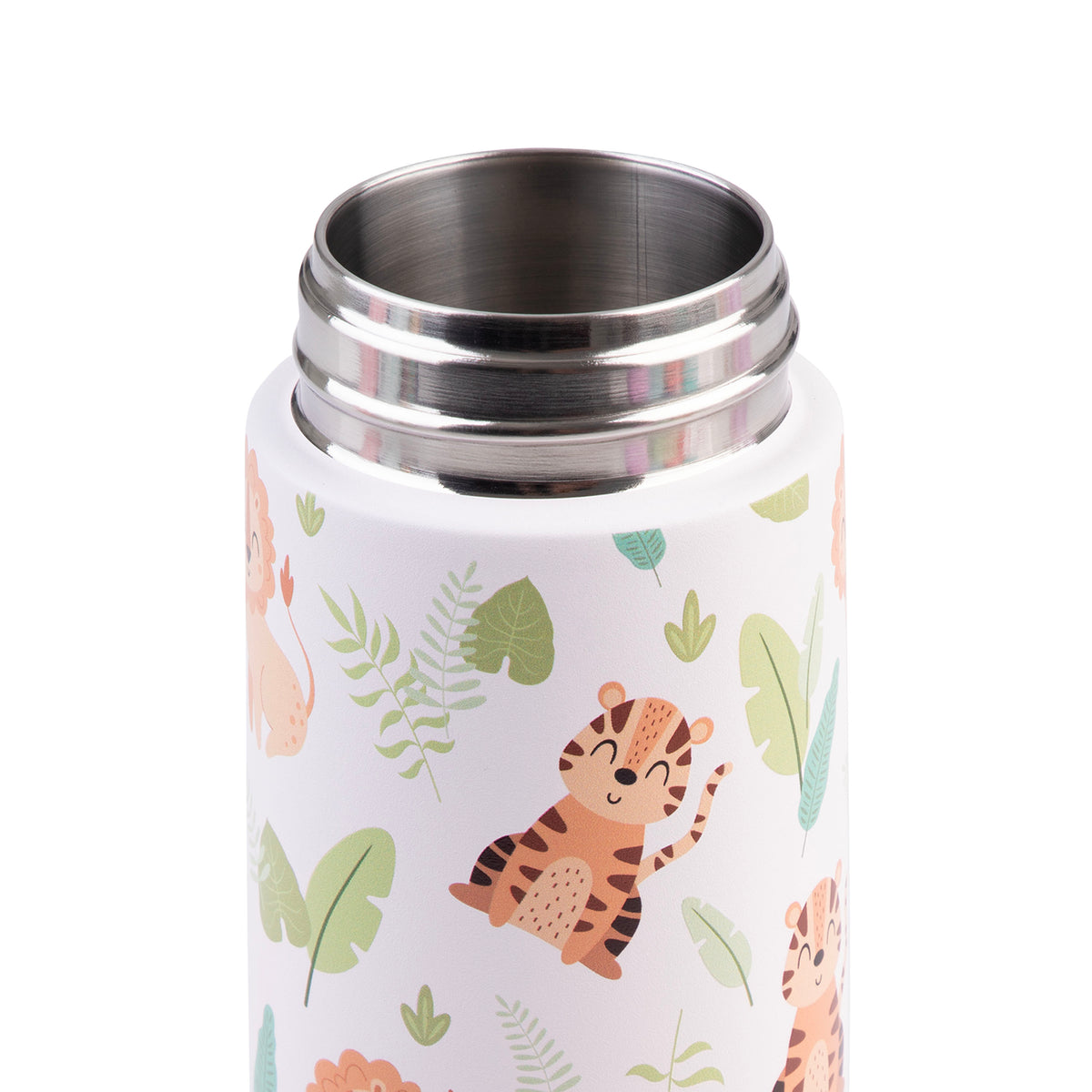 OASIS STAINLESS STEEL DOUBLE WALL INSULATED KID'S DRINK BOTTLE W/ SIPPER 550ML - JUNGLE BUDDIES