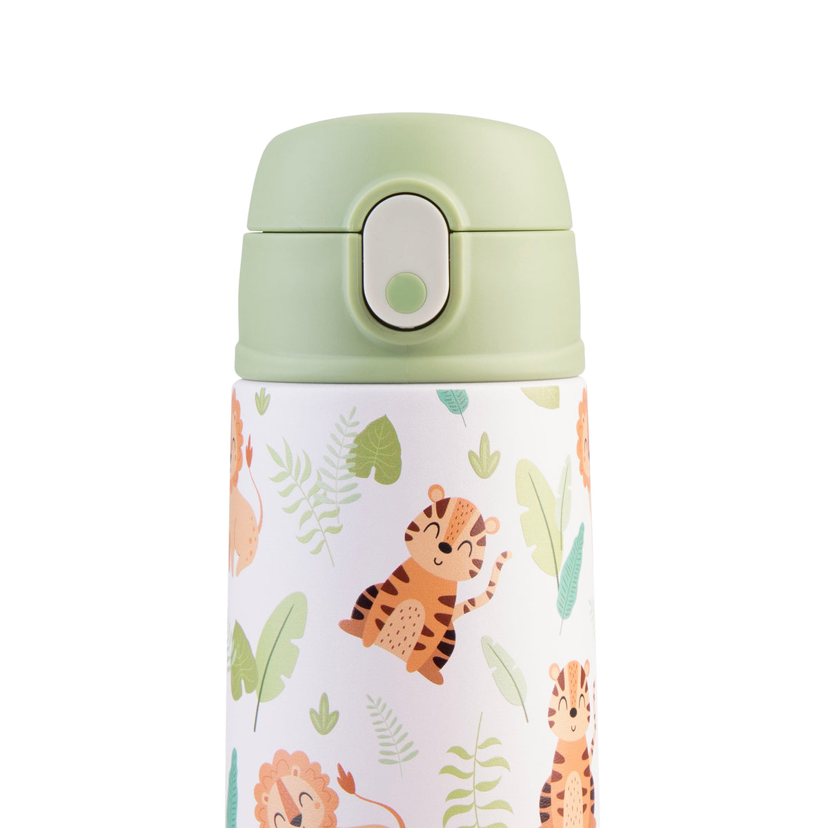 OASIS STAINLESS STEEL DOUBLE WALL INSULATED KID'S DRINK BOTTLE W/ SIPPER 550ML - JUNGLE BUDDIES