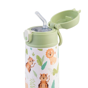 OASIS STAINLESS STEEL DOUBLE WALL INSULATED KID'S DRINK BOTTLE W/ SIPPER 550ML - JUNGLE BUDDIES