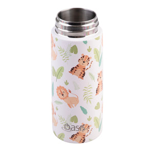 OASIS STAINLESS STEEL DOUBLE WALL INSULATED KID'S DRINK BOTTLE W/ SIPPER 550ML - JUNGLE BUDDIES