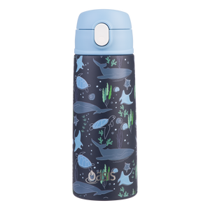 OASIS STAINLESS STEEL DOUBLE WALL INSULATED KID'S DRINK BOTTLE W/ SIPPER 550ML - OCEAN FRIENDS