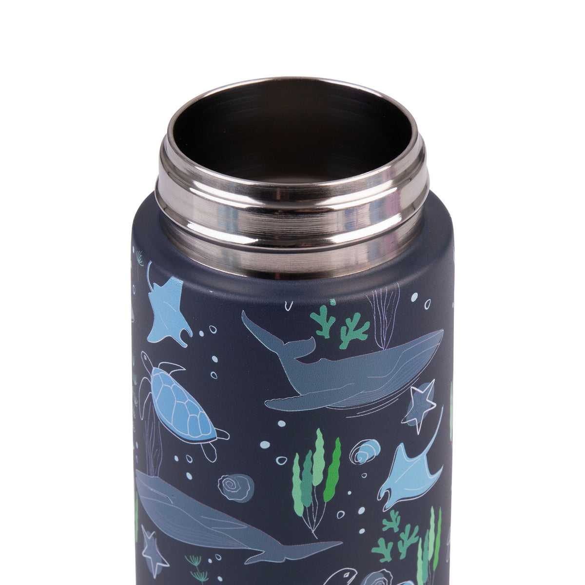 OASIS STAINLESS STEEL DOUBLE WALL INSULATED KID'S DRINK BOTTLE W/ SIPPER 550ML - OCEAN FRIENDS