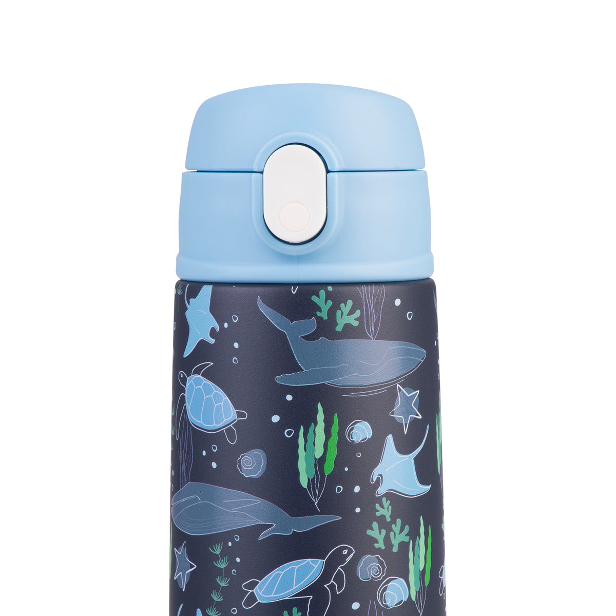 OASIS STAINLESS STEEL DOUBLE WALL INSULATED KID'S DRINK BOTTLE W/ SIPPER 550ML - OCEAN FRIENDS