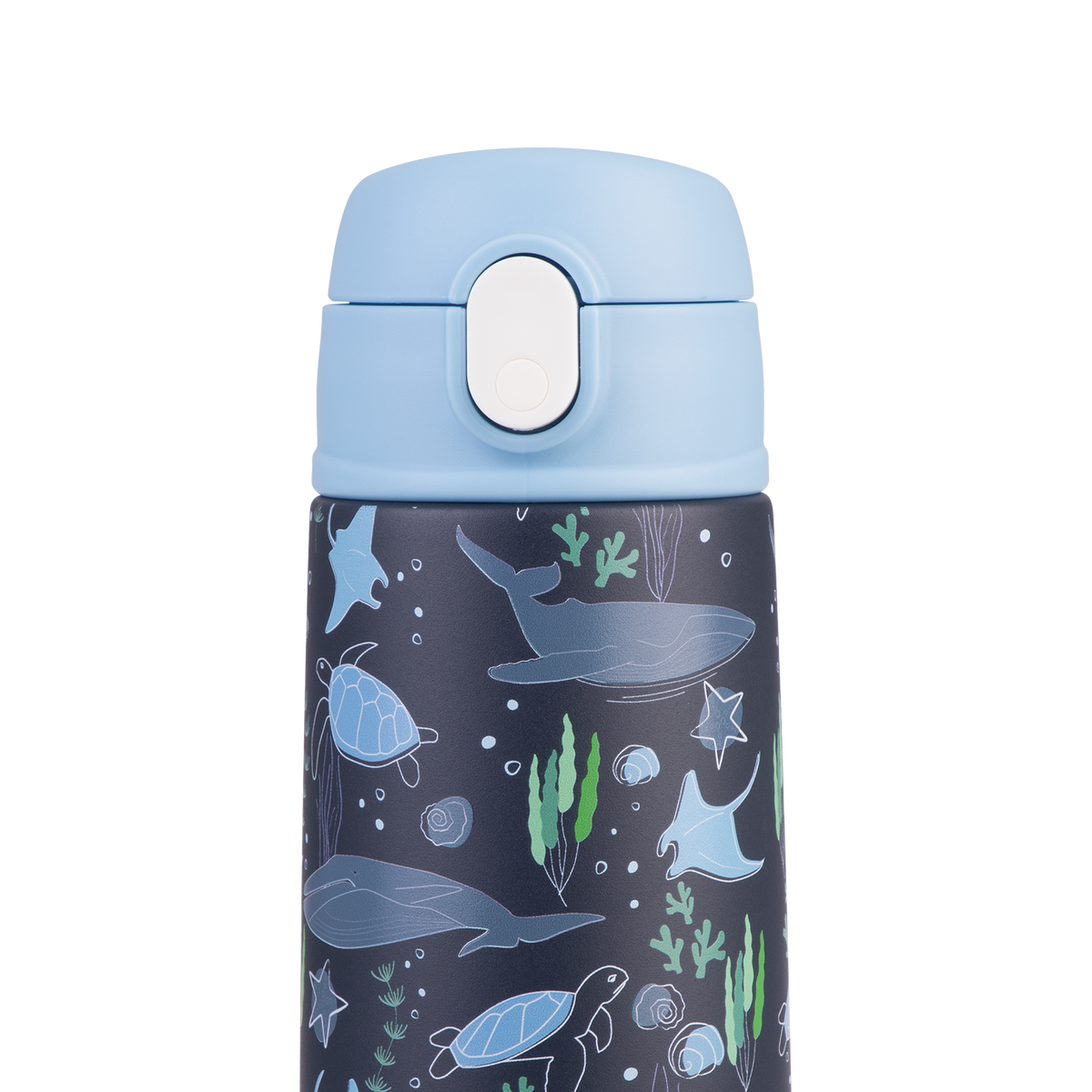 OASIS STAINLESS STEEL DOUBLE WALL INSULATED KID'S DRINK BOTTLE W/ SIPPER 550ML - OCEAN FRIENDS