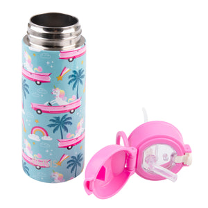 OASIS STAINLESS STEEL DOUBLE WALL INSULATED KID'S DRINK BOTTLE W/ SIPPER 550ML - PINK CADILLAC