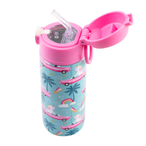 OASIS STAINLESS STEEL DOUBLE WALL INSULATED KID'S DRINK BOTTLE W/ SIPPER 550ML - PINK CADILLAC