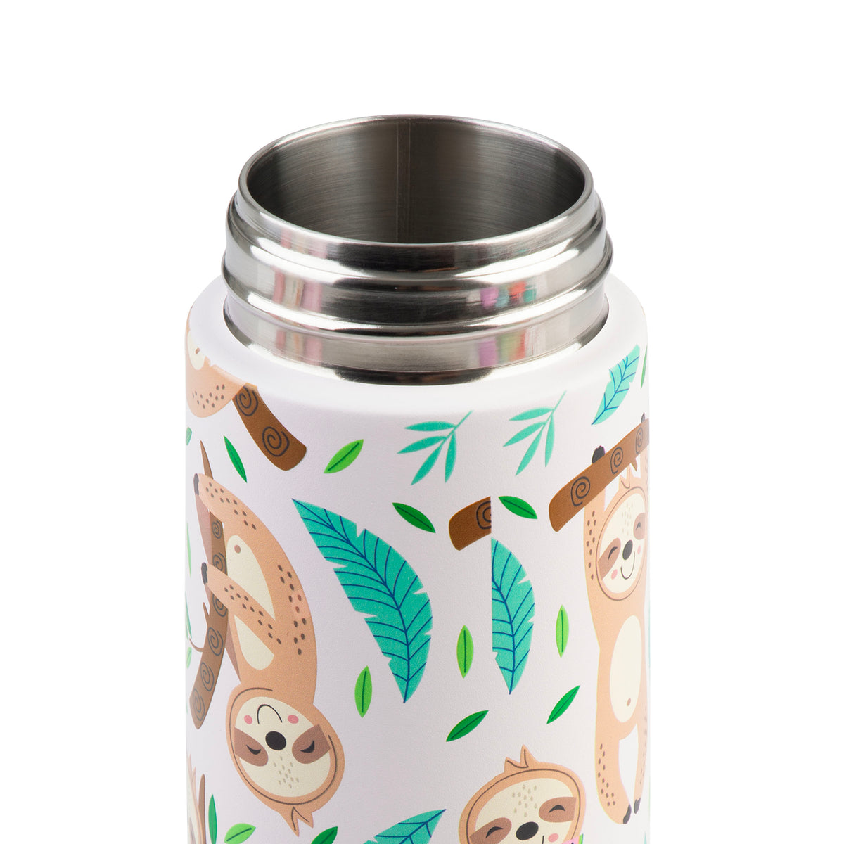 OASIS STAINLESS STEEL DOUBLE WALL INSULATED KID'S DRINK BOTTLE W/ SIPPER 550ML - SLEEPY SLOTHS