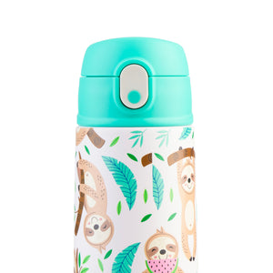 OASIS STAINLESS STEEL DOUBLE WALL INSULATED KID'S DRINK BOTTLE W/ SIPPER 550ML - SLEEPY SLOTHS