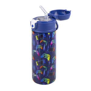 OASIS STAINLESS STEEL DOUBLE WALL INSULATED KID'S DRINK BOTTLE W/ SIPPER 550ML -Gamer