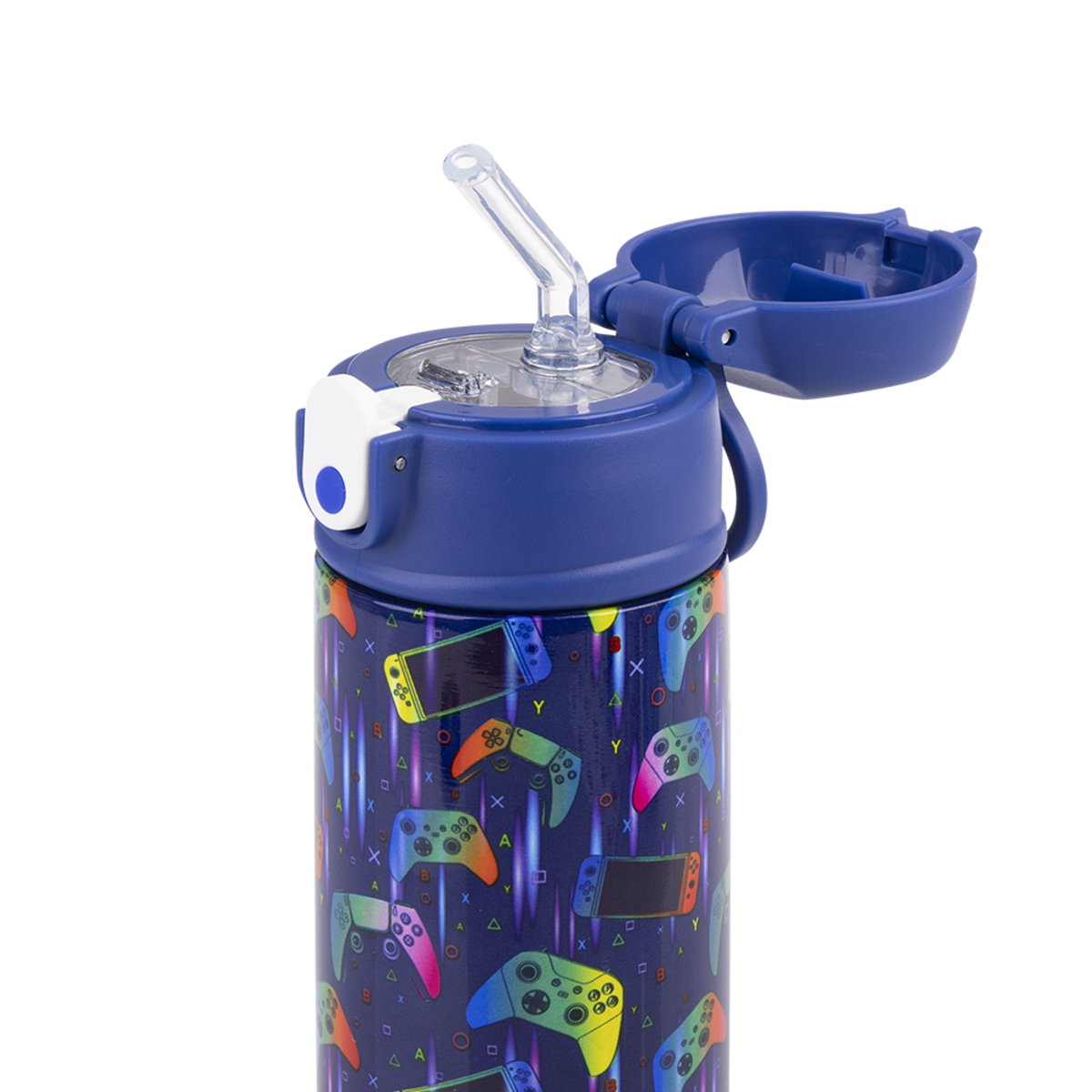 OASIS STAINLESS STEEL DOUBLE WALL INSULATED KID&#39;S DRINK BOTTLE W/ SIPPER 550ML -Gamer