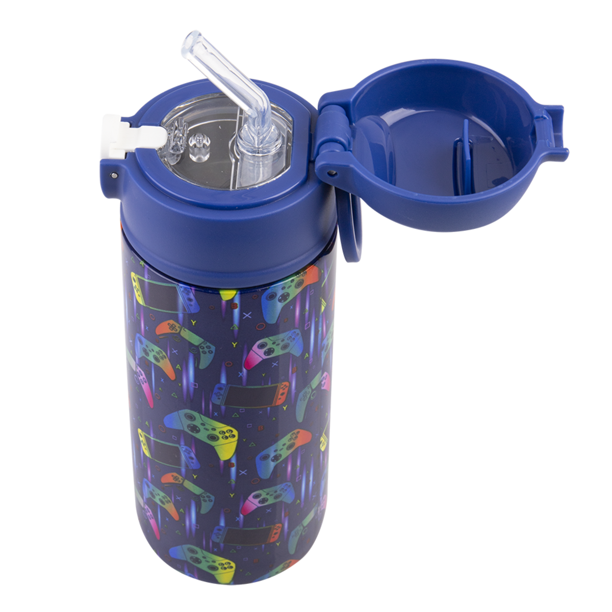 OASIS STAINLESS STEEL DOUBLE WALL INSULATED KID&#39;S DRINK BOTTLE W/ SIPPER 550ML -Gamer