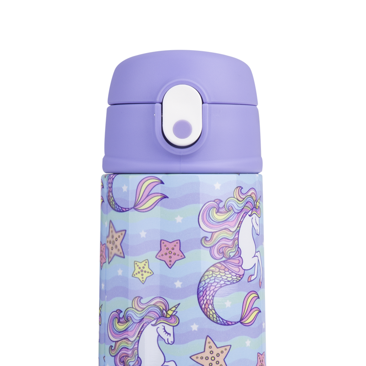 OASIS STAINLESS STEEL DOUBLE WALL INSULATED KID&#39;S DRINK BOTTLE W/ SIPPER 550ML -MERMAID UNICORNS
