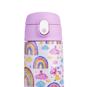 OASIS STAINLESS STEEL DOUBLE WALL INSULATED KID'S DRINK BOTTLE W/ SIPPER 550ML -RAINBOW SKY