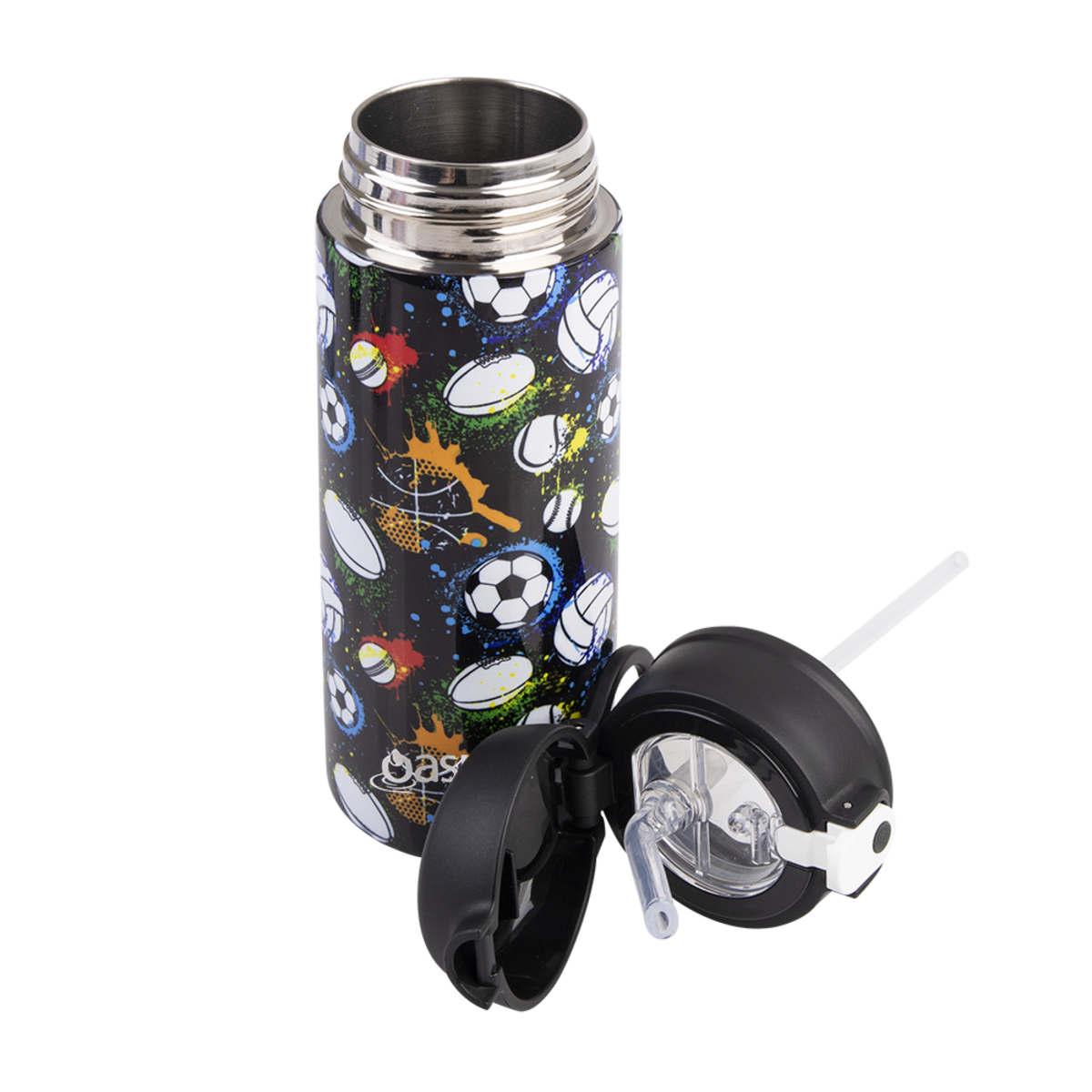 OASIS STAINLESS STEEL DOUBLE WALL INSULATED KID&#39;S DRINK BOTTLE W/ SIPPER 550ML -SPORTS