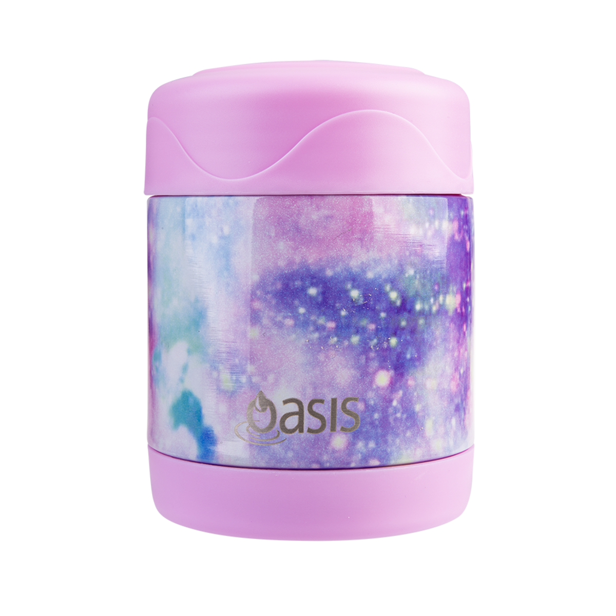 OASIS STAINLESS STEEL DOUBLE WALL INSULATED KID&#39;S FOOD FLASK 300ML -GALAXY