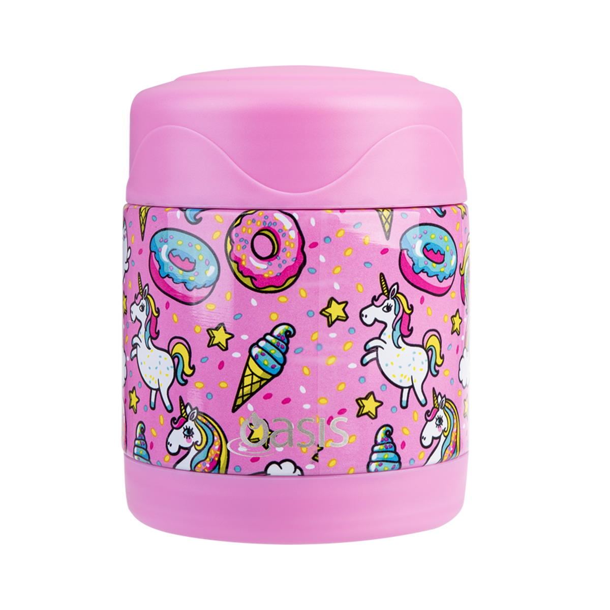 OASIS STAINLESS STEEL DOUBLE WALL INSULATED KID&#39;S FOOD FLASK 300ML -UNICORN