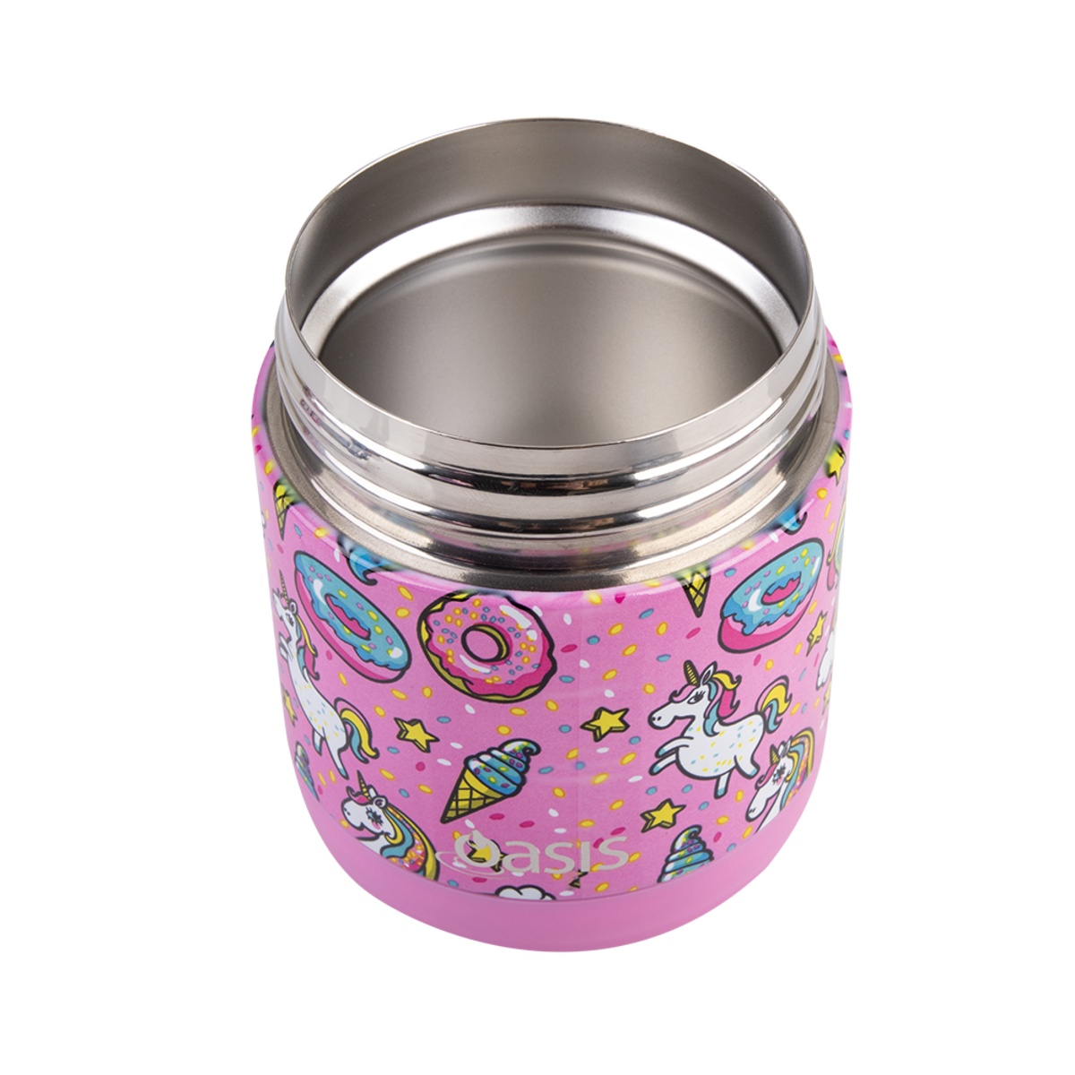 OASIS STAINLESS STEEL DOUBLE WALL INSULATED KID&#39;S FOOD FLASK 300ML -UNICORN