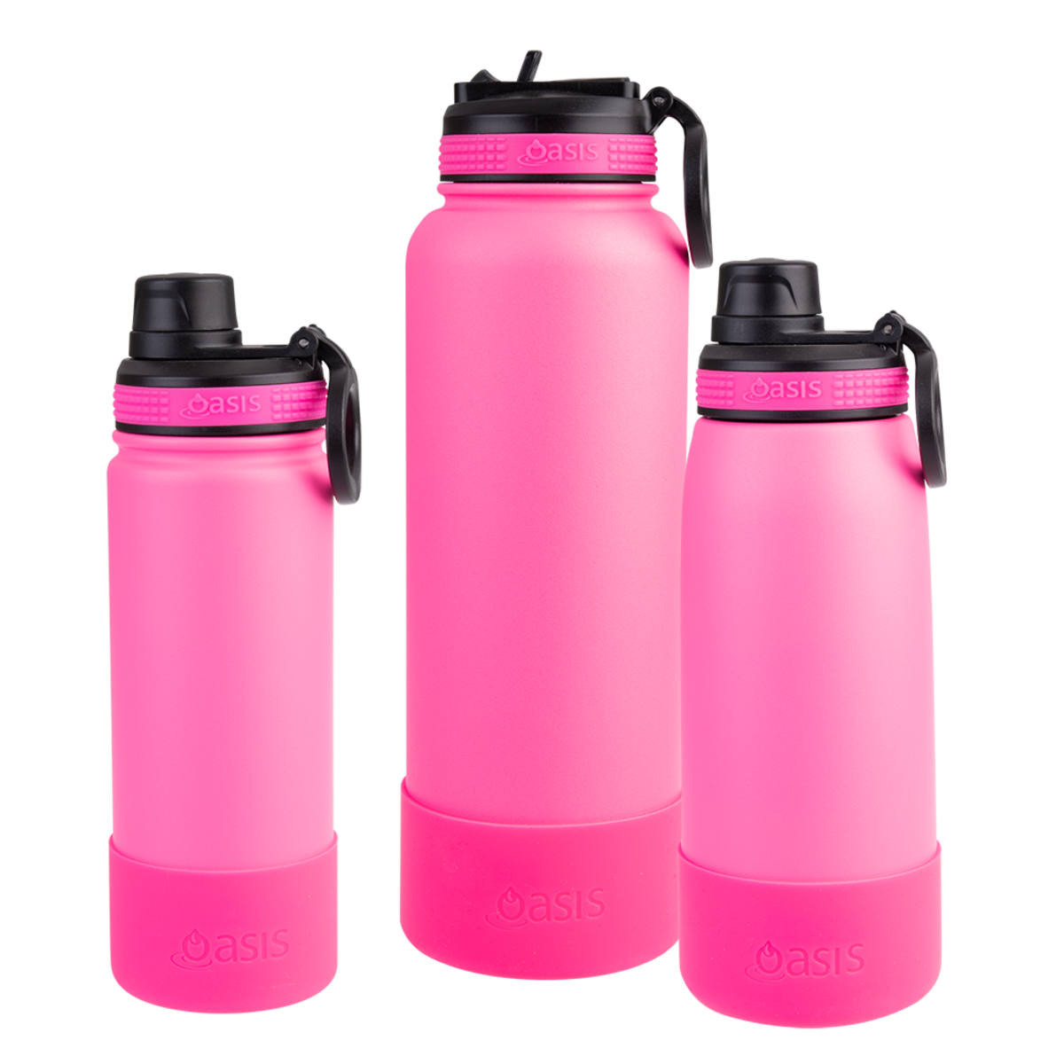 OASIS SILICONE BUMPER TO FIT &quot;CHALLENGER&quot; SPORTS BOTTLE 550ML - BLACK