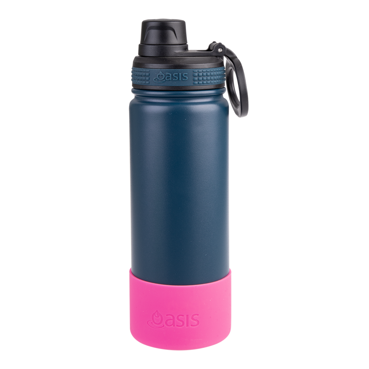 OASIS SILICONE BUMPER TO FIT &quot;CHALLENGER&quot; SPORTS BOTTLE 550ML - BLACK