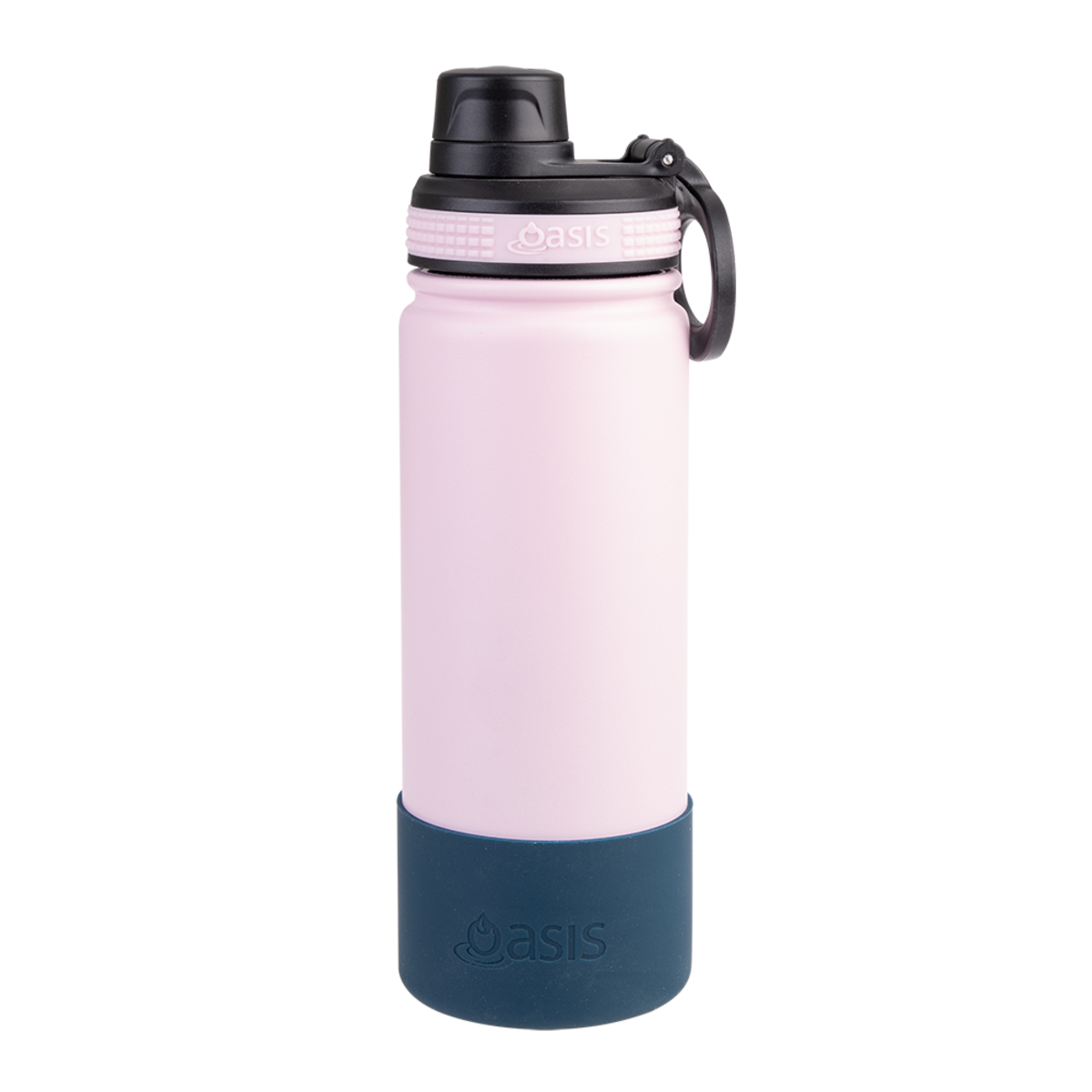 OASIS SILICONE BUMPER TO FIT &quot;CHALLENGER&quot; SPORTS BOTTLE 550ML - BLACK