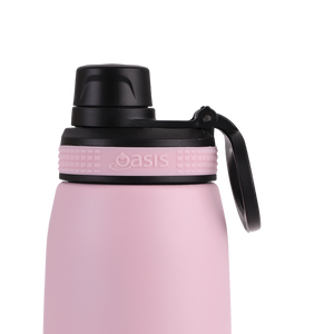 OASIS STAINLESS STEEL DOUBLE WALL INSULATED SPORTS BOTTLE W/ SCREW CAP 780ML - Carnation