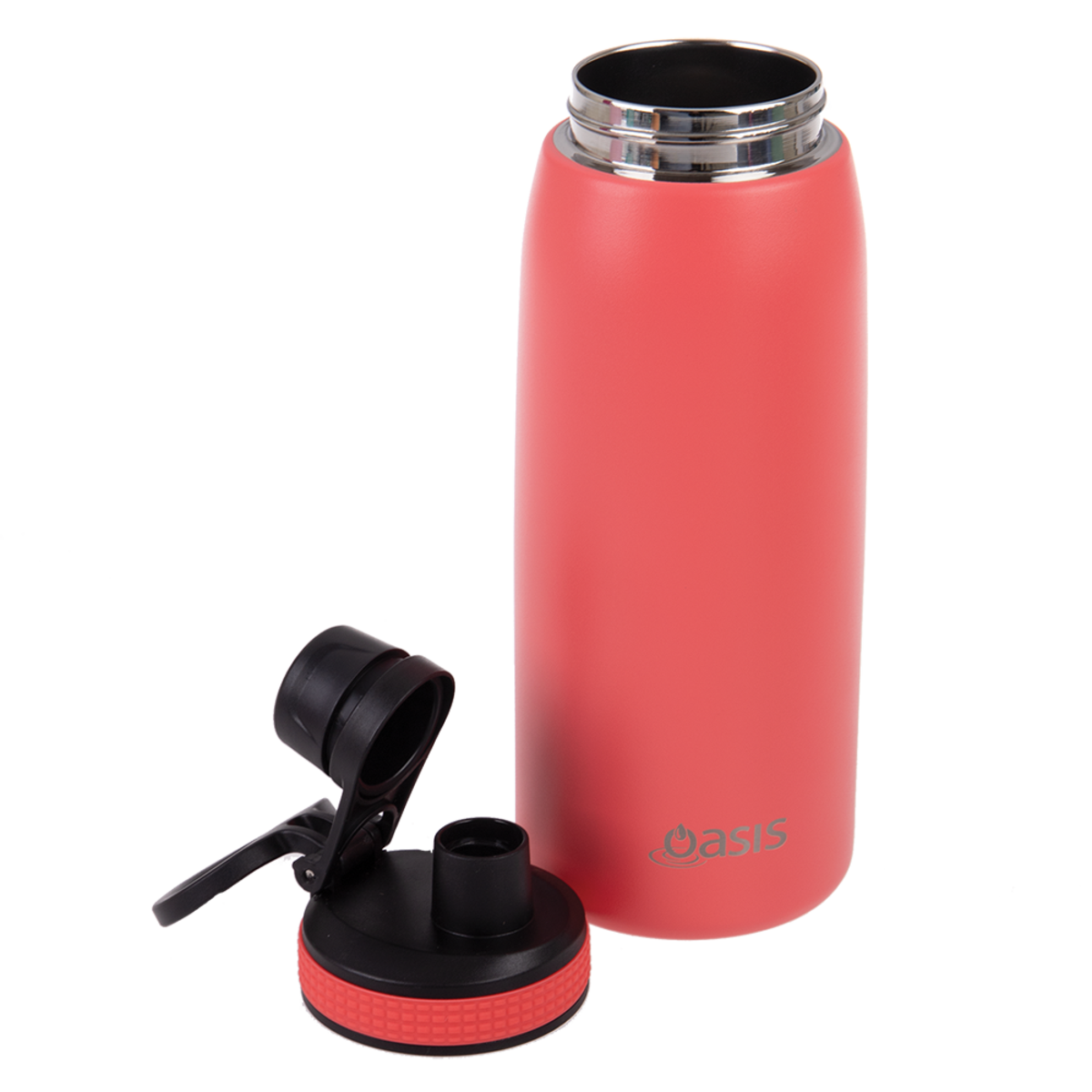 OASIS STAINLESS STEEL DOUBLE WALL INSULATED SPORTS BOTTLE W/ SCREW CAP 780ML - Coral