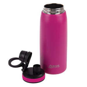 OASIS STAINLESS STEEL DOUBLE WALL INSULATED SPORTS BOTTLE W/ SCREW CAP 780ML - FUCHSIA