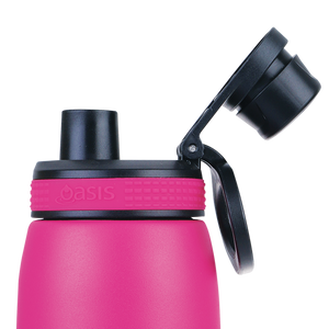 OASIS STAINLESS STEEL DOUBLE WALL INSULATED SPORTS BOTTLE W/ SCREW CAP 780ML - FUCHSIA