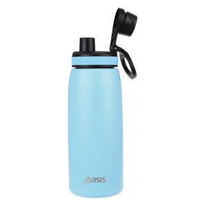 OASIS STAINLESS STEEL DOUBLE WALL INSULATED SPORTS BOTTLE W/ SCREW CAP 780ML - ISLAND BLUE