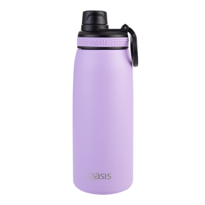 OASIS STAINLESS STEEL DOUBLE WALL INSULATED SPORTS BOTTLE W/ SCREW CAP 780ML - LAVENDER