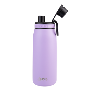 OASIS STAINLESS STEEL DOUBLE WALL INSULATED SPORTS BOTTLE W/ SCREW CAP 780ML - LAVENDER