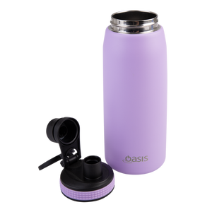 OASIS STAINLESS STEEL DOUBLE WALL INSULATED SPORTS BOTTLE W/ SCREW CAP 780ML - LAVENDER