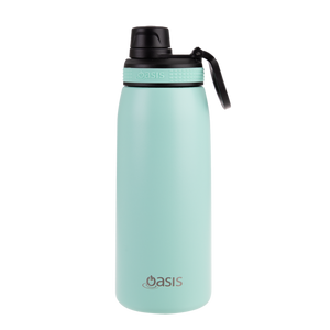 OASIS STAINLESS STEEL DOUBLE WALL INSULATED SPORTS BOTTLE W/ SCREW CAP 780ML - MINT