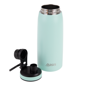 OASIS STAINLESS STEEL DOUBLE WALL INSULATED SPORTS BOTTLE W/ SCREW CAP 780ML - MINT