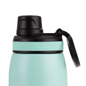 OASIS STAINLESS STEEL DOUBLE WALL INSULATED SPORTS BOTTLE W/ SCREW CAP 780ML - MINT