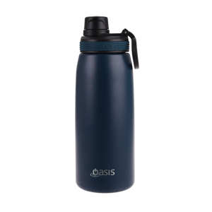 OASIS STAINLESS STEEL DOUBLE WALL INSULATED SPORTS BOTTLE W/ SCREW CAP 780ML - NAVY