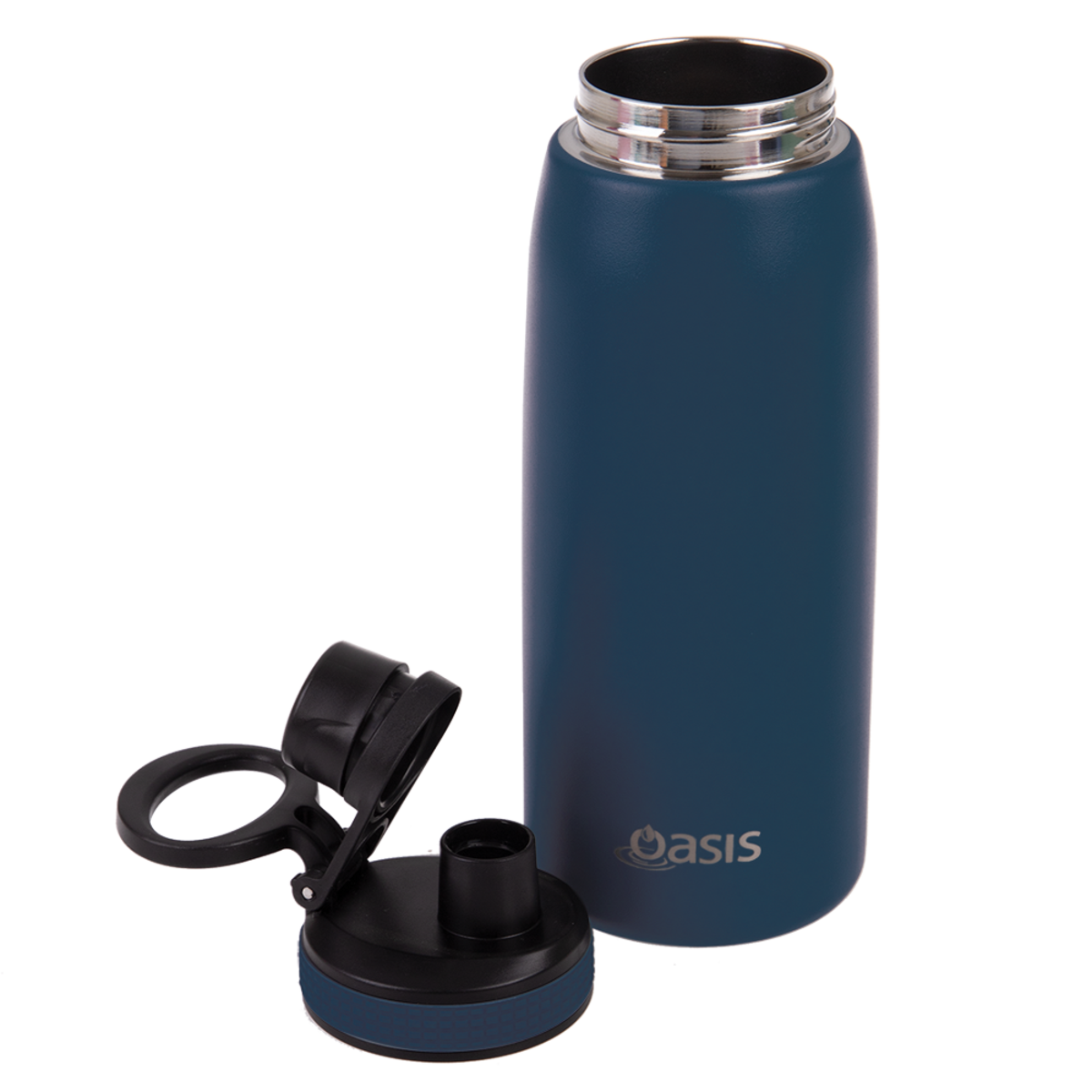 OASIS STAINLESS STEEL DOUBLE WALL INSULATED SPORTS BOTTLE W/ SCREW CAP 780ML - NAVY