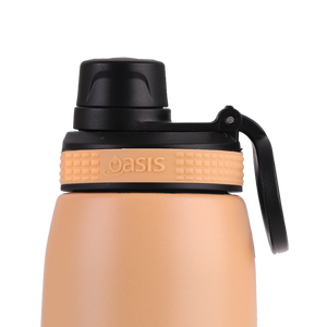 OASIS STAINLESS STEEL DOUBLE WALL INSULATED SPORTS BOTTLE W/ SCREW CAP 780ML - ROCKMELON