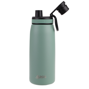 OASIS STAINLESS STEEL DOUBLE WALL INSULATED SPORTS BOTTLE W/ SCREW CAP 780ML -SAGE GREEN