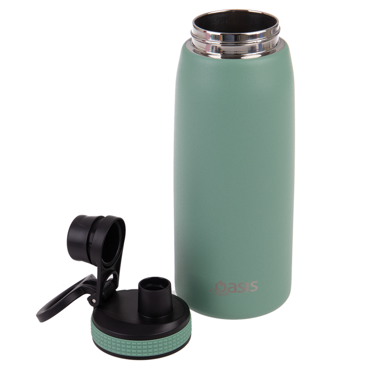 OASIS STAINLESS STEEL DOUBLE WALL INSULATED SPORTS BOTTLE W/ SCREW CAP 780ML -SAGE GREEN