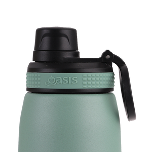 OASIS STAINLESS STEEL DOUBLE WALL INSULATED SPORTS BOTTLE W/ SCREW CAP 780ML -SAGE GREEN