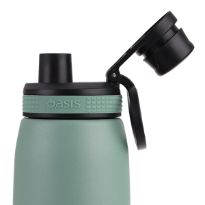 OASIS STAINLESS STEEL DOUBLE WALL INSULATED SPORTS BOTTLE W/ SCREW CAP 780ML -SAGE GREEN