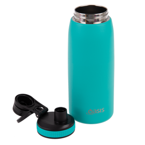 OASIS STAINLESS STEEL DOUBLE WALL INSULATED SPORTS BOTTLE W/ SCREW CAP 780ML -TURQUOISE