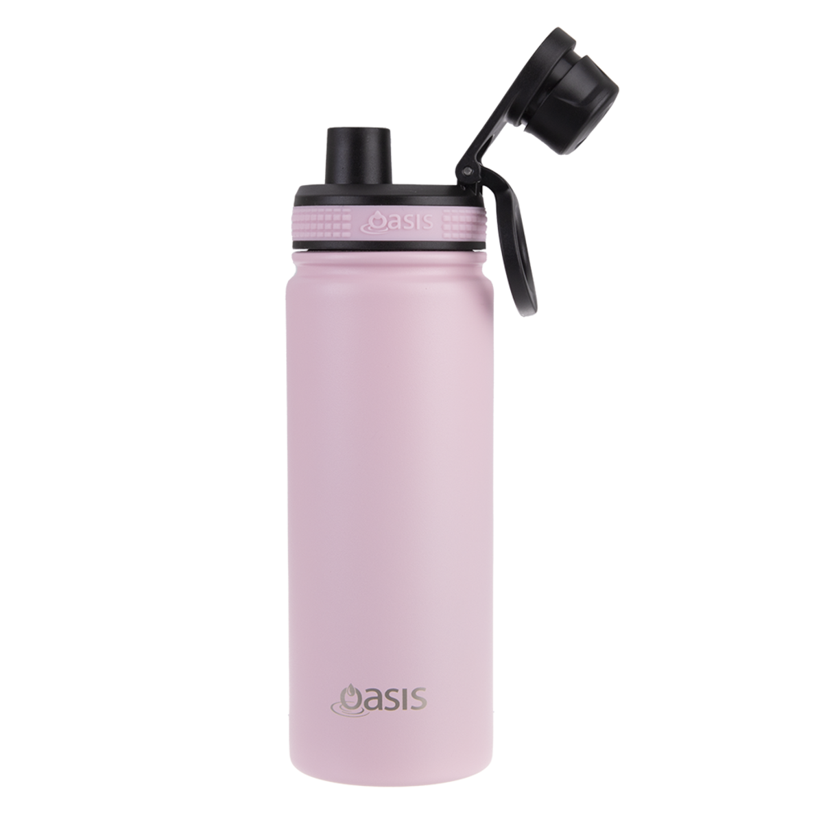 OASIS STAINLESS STEEL DOUBLE WALL INSULATED "CHALLENGER" SPORTS BOTTLE W/ SCREW CAP 550ML - Carnation
