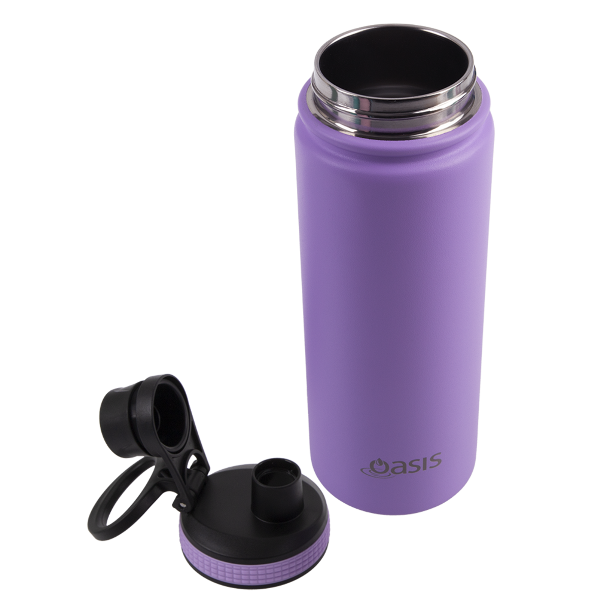 OASIS STAINLESS STEEL DOUBLE WALL INSULATED &quot;CHALLENGER&quot; SPORTS BOTTLE W/ SCREW CAP 550ML - Lavender