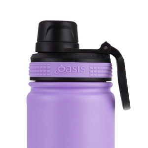 OASIS STAINLESS STEEL DOUBLE WALL INSULATED "CHALLENGER" SPORTS BOTTLE W/ SCREW CAP 550ML - Lavender