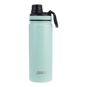 OASIS STAINLESS STEEL DOUBLE WALL INSULATED "CHALLENGER" SPORTS BOTTLE W/ SCREW CAP 550ML - Mint