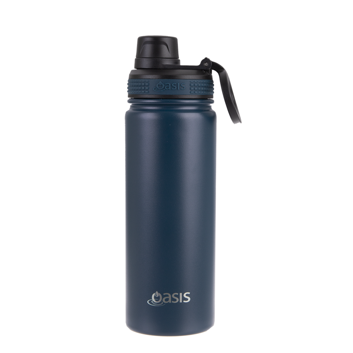 OASIS STAINLESS STEEL DOUBLE WALL INSULATED &quot;CHALLENGER&quot; SPORTS BOTTLE W/ SCREW CAP 550ML - Navy
